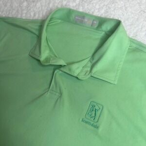 Peter millar featherweight‎ green Scottsdale golf men's green polo